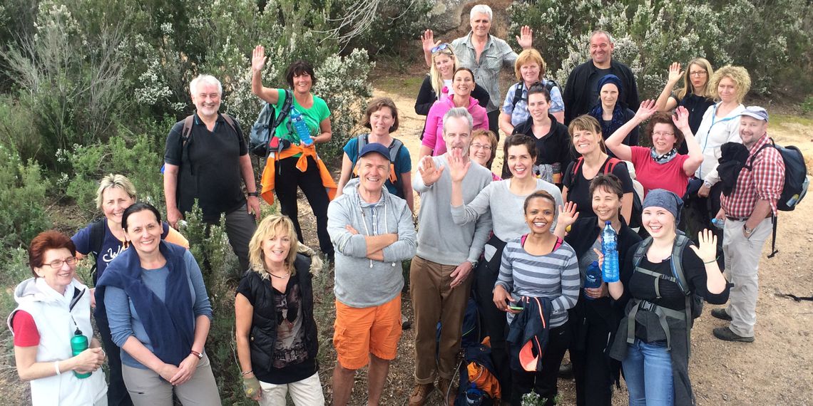 Fastenwandern Gruppe in St. Feliu